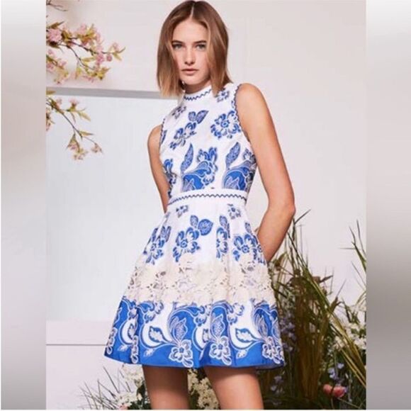 Alexis Farah Mini Dress in Santorini Embroidery XS - Picture 1 of 10